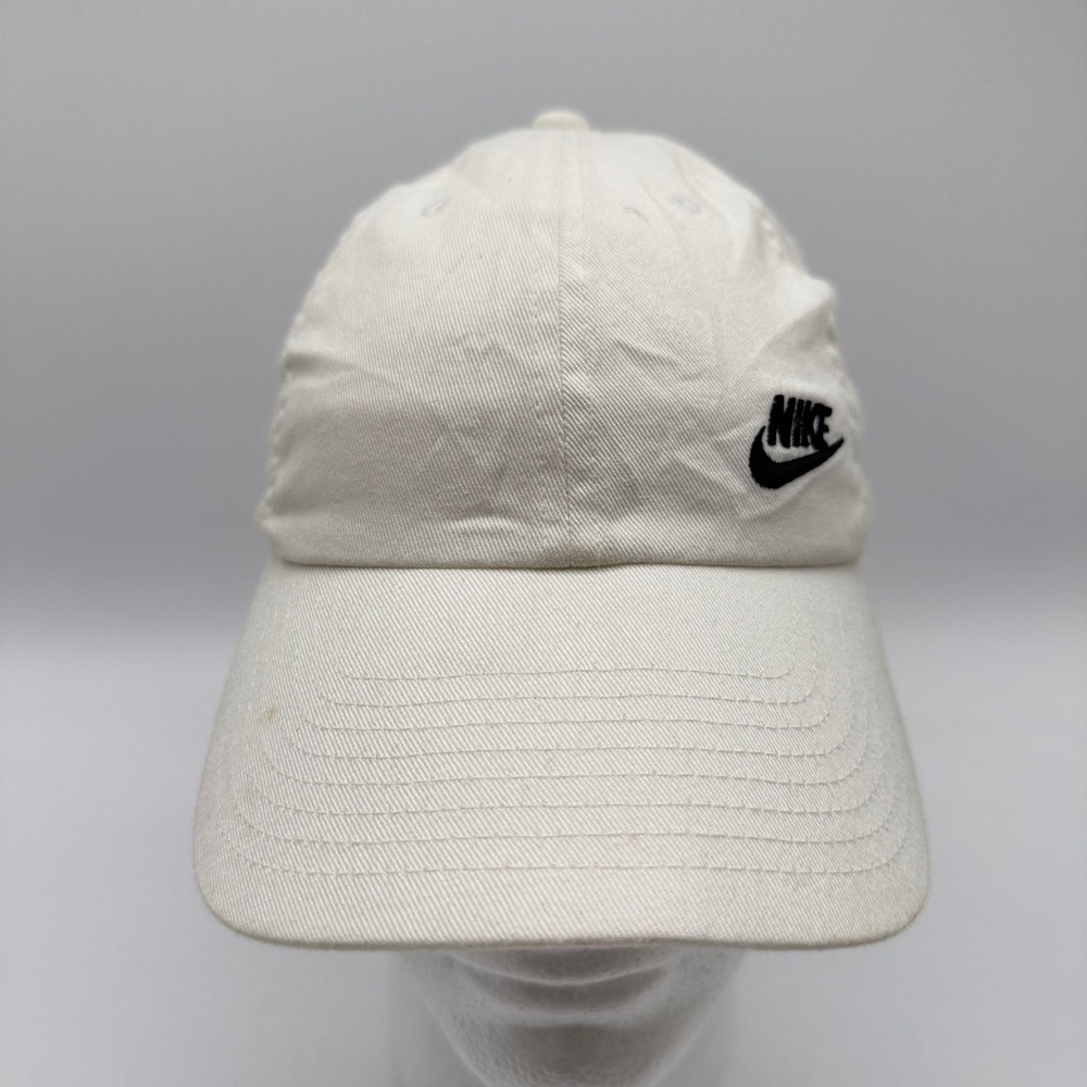 Nike Heritage 86 Adjustable Dad Hat Cream Off White Black Futura Logo Cap